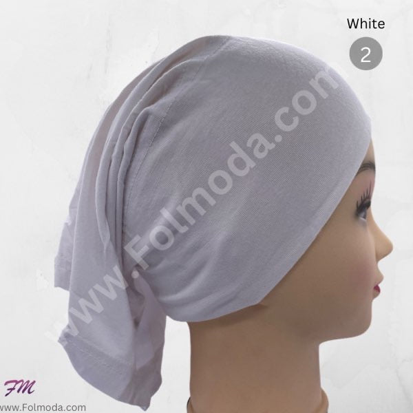 Hair bandana open end Syrian white