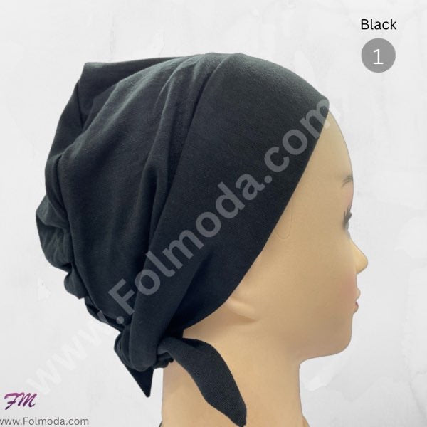 No thread bonnet tie black