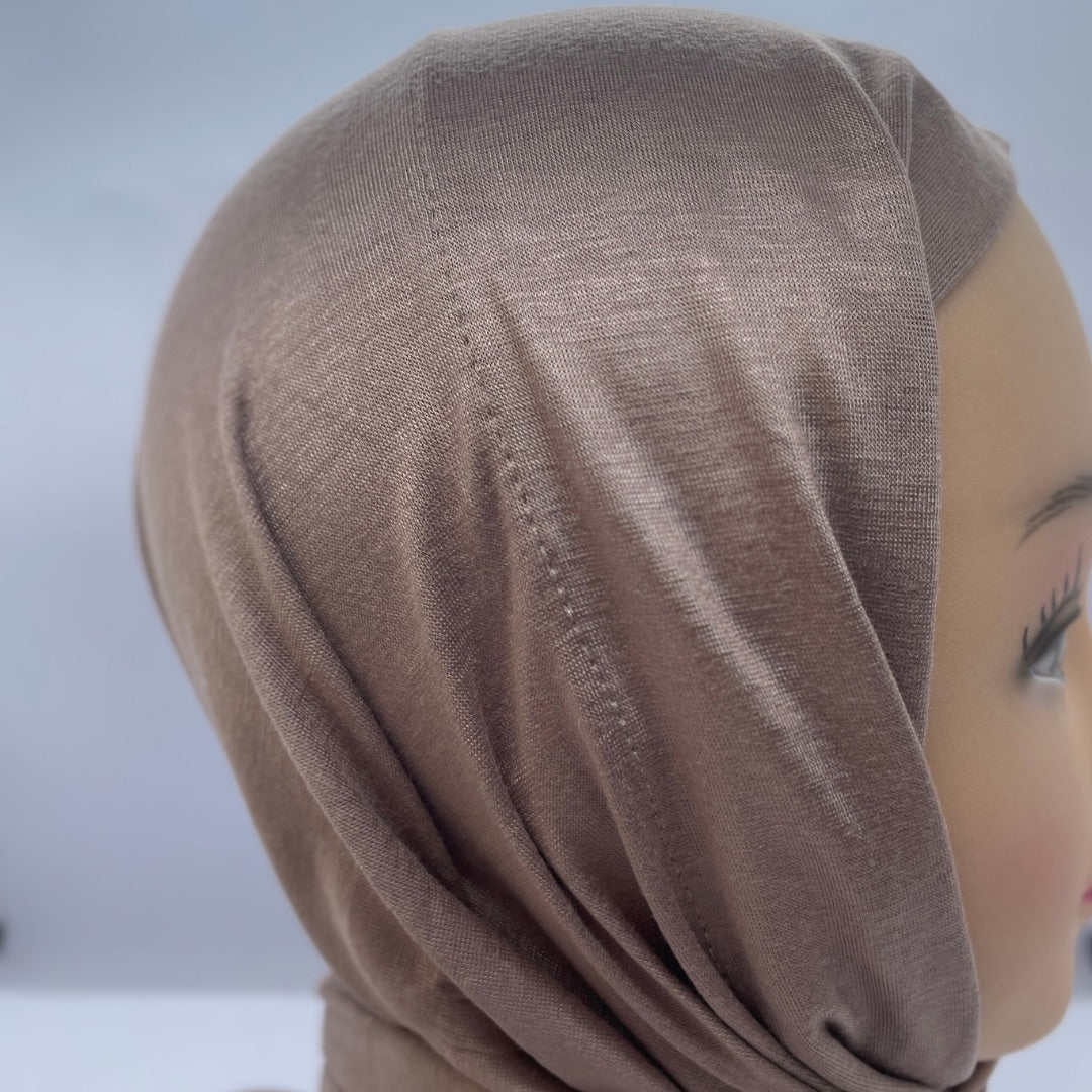 شال مثلث قطن كويتي مع جفسة - بني