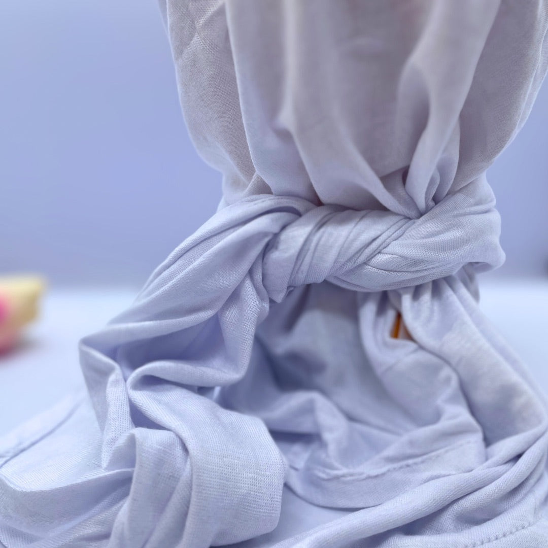 Easy to tie triangle Kuwaiti cotton jersey double stretch hijab with pre-stitched front fold, non-slip lightweight hijab for everyday wear, comfortable stretch hijab for beginners