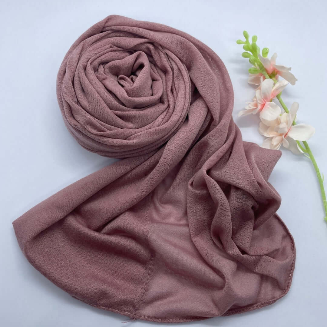 Shash Turkey-Kuwaiti Hijab with Front Fold
- Dusty Rose