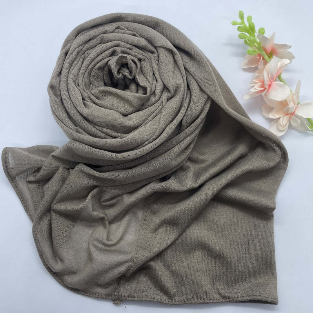 Shash Turkey-Kuwaiti Hijab with Front Fold
- Earthy Brown