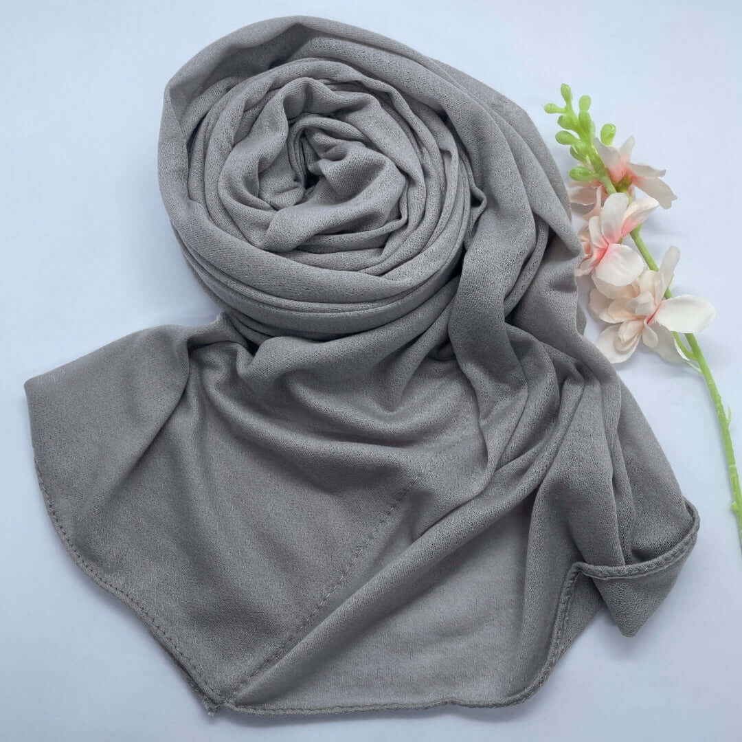 Shash Turkey-Kuwaiti Hijab with Front Fold
- Gray