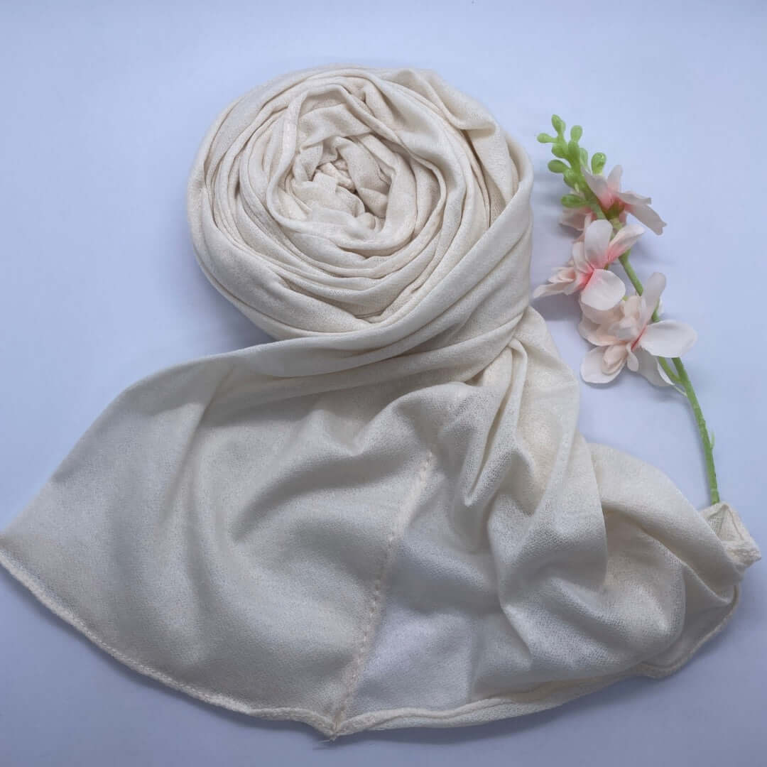 Shash Turkey-Kuwaiti Hijab with Front Fold
- Ivory