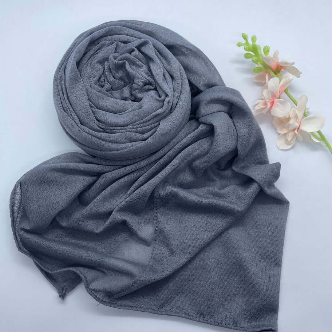 Shash Turkey-Kuwaiti Hijab with Front Fold
- Mid Gray