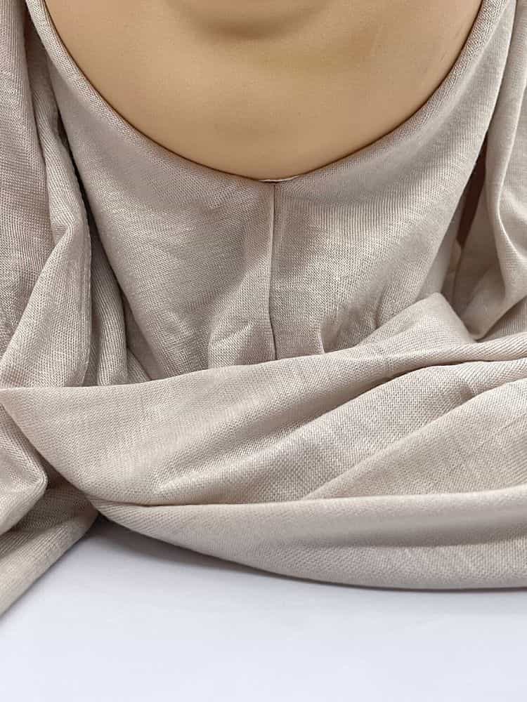 Instant Double Stretch Jersey Kuwaiti Hijab in vibrant color, pre-sewn for easy slip-on. Made from soft, non-slip, breathable fabric with 4-way stretch for all-day comfort. Ideal for busy women or new hijabis seeking ready-to-wear, hassle-free styling