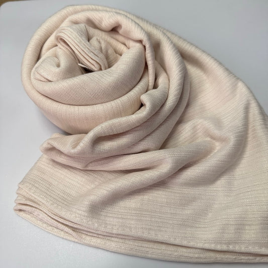 Kuwaiti Lulua Cotton Hijab- Pale Apricot