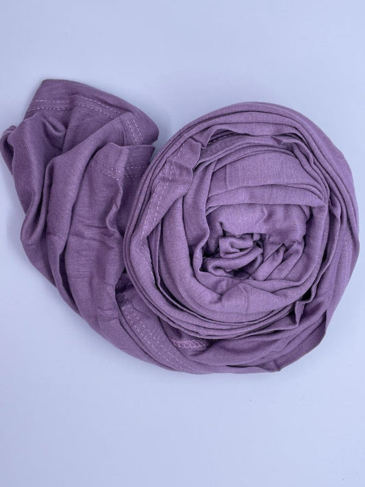 lavender Breathable cotton hijab with a matte sheen and textured finish, perfect for everyday wear and layering.