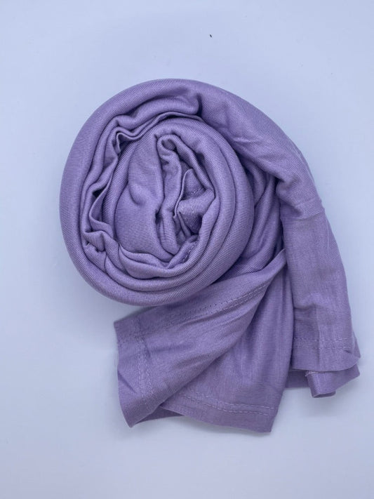 Light purple Breathable cotton hijab with a matte sheen and textured finish, perfect for everyday wear and layering.