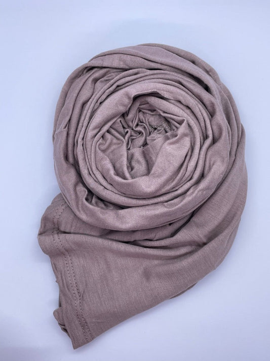 mink gray Breathable cotton hijab with a matte sheen and textured finish, perfect for everyday wear and layering.