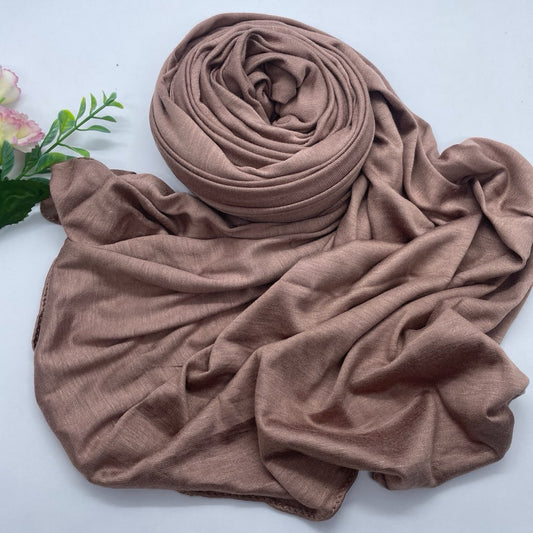 Kuwaiti Cotton Jersey Double Stretch Hijab- Rosewood