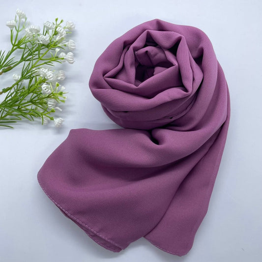 Soft and smooth strong purple Premium Non-Slip Chiffon Hijab for Everyday Wear in Elegant Matte Finish