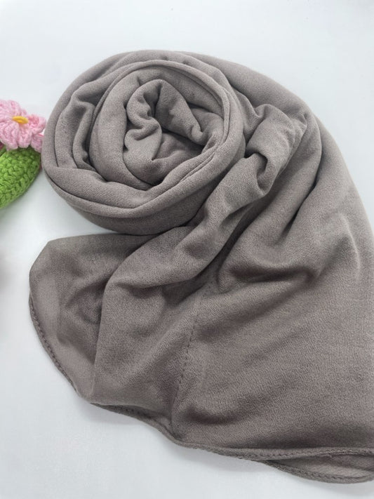 Shash Turkey-Kuwaiti Hijab with Front Fold - Mink