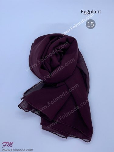 Turkey chiffon hijab Eggplant 