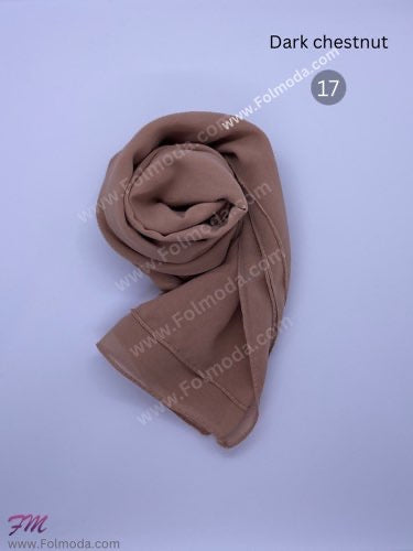 Turkey chiffon hijab Dark chestnut 