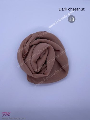 Turkey chiffon hijab Dark chestnut 