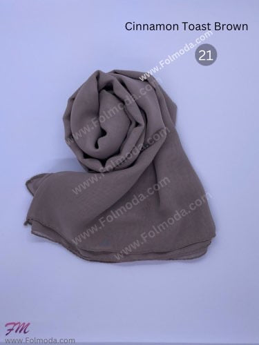 Turkey chiffon hijab Cinnamon brown 