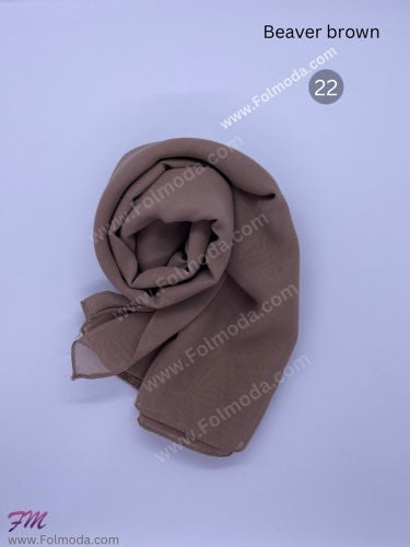 Turkey chiffon hijab brown