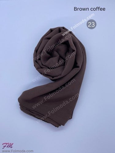 Turkey chiffon hijab Brown coffee 