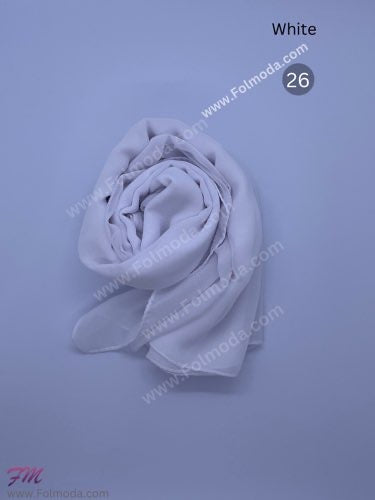 Turkey chiffon hijab White