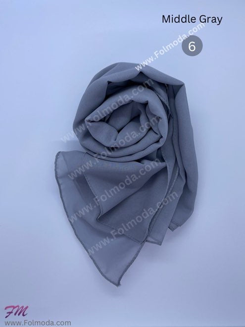 Turkey chiffon hijab gray