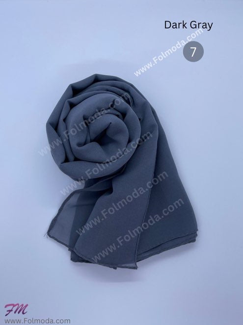 Turkey chiffon hijab Gray 