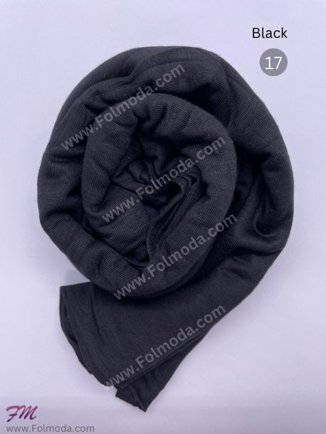 Turkey cotton hijab Black