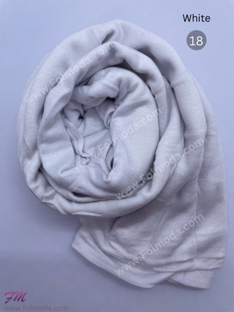 Turkey cotton hijab White