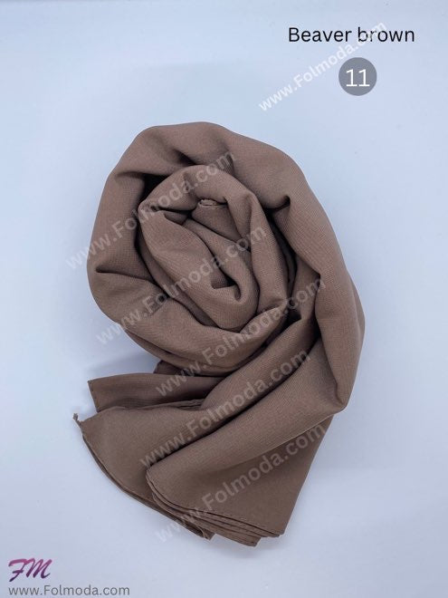 Turkish Gorgette harir hijab brown 