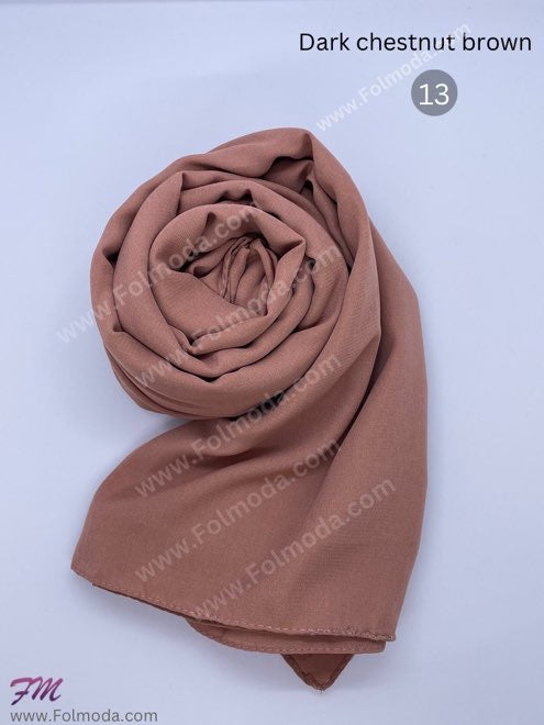 Turkey gorgette harir hijab brown 