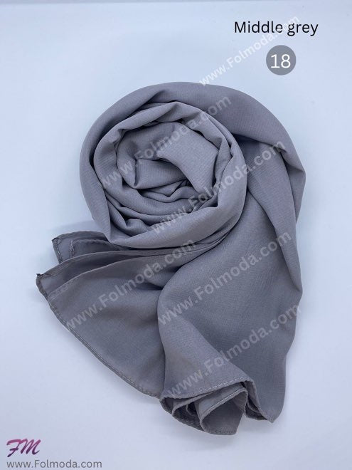 Turkey gorgette harir hijab gray