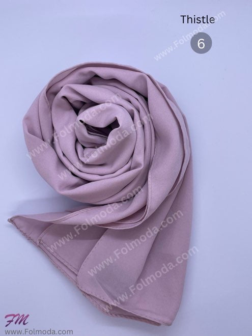 Turkey gorgette hijab harir thistle 