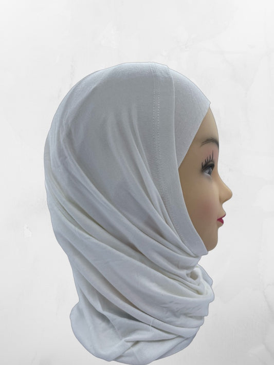 Two-Piece Al Amira Hijab – breathable slip-on hijab with full coverage, made from stretchy, comfortable fabric. Ideal for everyday wear in a variety of colors.